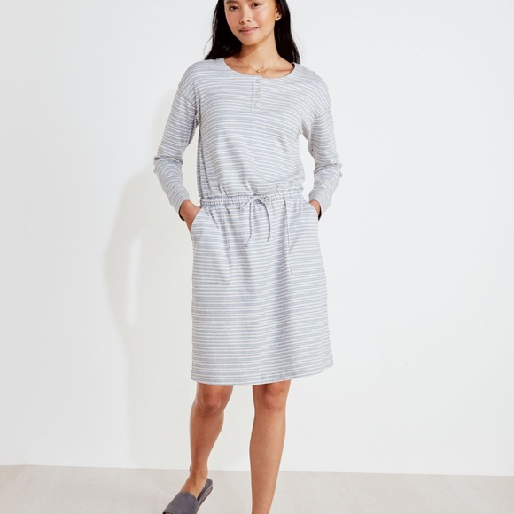 Haven Well Within Organic Cotton Interlock Stripe Dress S - Picture 1 of 10